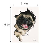 Cats Dog 3D Wall Sticker Waterproof