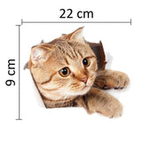3D Cats Toilet Stickers