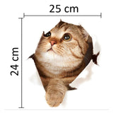 3D Cats Toilet Stickers