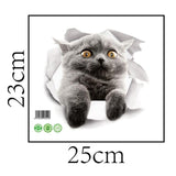 3D Cats Toilet Stickers