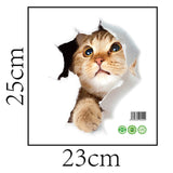 3D Cats Toilet Stickers
