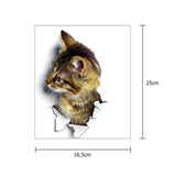 3D Cats Toilet Stickers